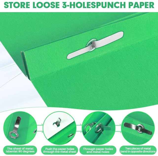 Alt view image 4 of 7 - Two Pocket Folders, 50 Pack Two Pocket Folders with Prongs, 3 Prong Folders Fit Letter Size Paper, Pocket File Folders for School Office Home Business, Green