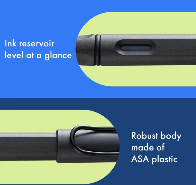 Alt view image 4 of 6 - safari umbra - Fountain Pen with ergonomic grip & polished steel nib in size F - ideal for any Writing & Calligraphy - including T 10 blue cartridge - Right-Handed