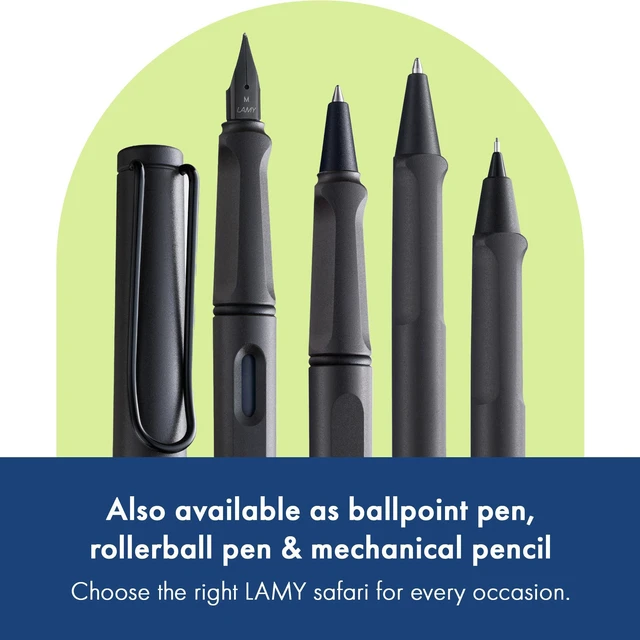 Alt view image 6 of 6 - safari umbra - Fountain Pen with ergonomic grip & polished steel nib in size F - ideal for any Writing & Calligraphy - including T 10 blue cartridge - Right-Handed