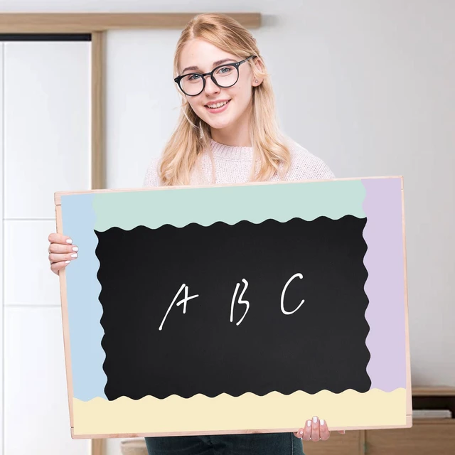 Alt view image 4 of 7 - Pastel Bulletin Board Borders Set - 216 ft Rainbow Classroom Borders Scalloped Trim Pastel Bulletin Board Decorations for Teacher Classroom Back to School Classroom Chalkboard Door Wall Decor, 6 Rolls