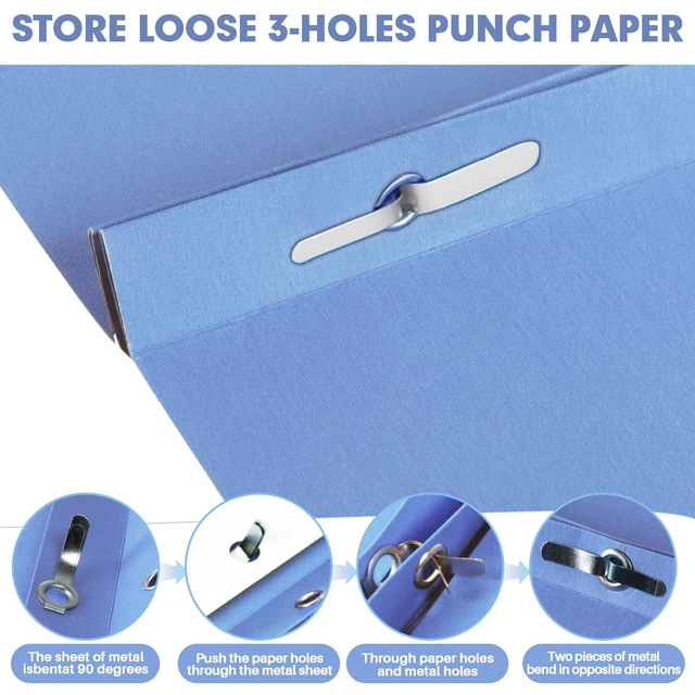 Alt view image 4 of 7 - Two Pocket Folders, 50 Pack Two Pocket Folders with Prongs, 3 Prong Folders Fit Letter Size Paper, Pocket Paper File Folders for School Office Home Business, Assorted 10 Colors