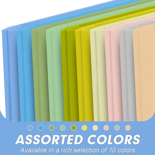 Alt view image 6 of 7 - Two Pocket Folders, 50 Pack Two Pocket Folders with Prongs, 3 Prong Folders Fit Letter Size Paper, Pocket Paper File Folders for School Office Home Business, Assorted 10 Colors