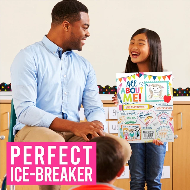 Alt view image 2 of 7 - 20 All About Me Posters Elementary Classroom Decor, Star Student Poster 100 Days of School Items, Student of the Week Poster Elementary Classroom Must Haves, End of School Year Teacher Supplies