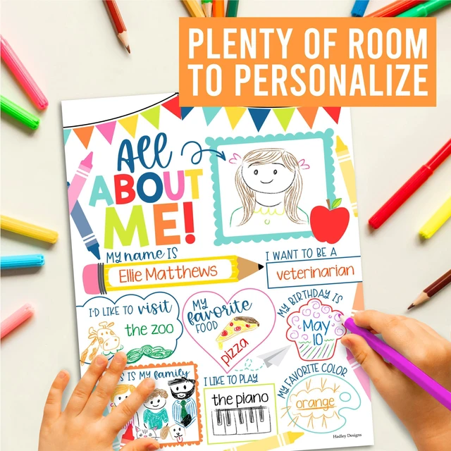 Alt view image 5 of 7 - 20 All About Me Posters Elementary Classroom Decor, Star Student Poster 100 Days of School Items, Student of the Week Poster Elementary Classroom Must Haves, End of School Year Teacher Supplies