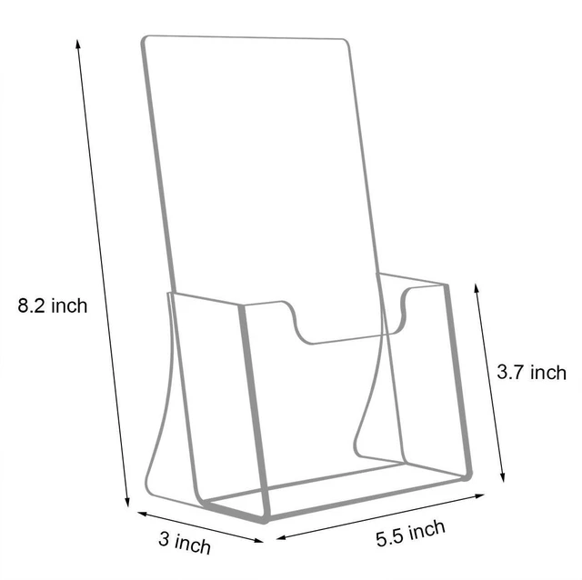 Alt view image 2 of 7 - Acrylic Bi-Fold Brochure Holder 8.5 x 5.5, Flyer Holder Stand,2 Pack Clear Brochure Display Stand Organizers, Plastic Flyer Stand, Countertop Organizer for Pocket Brochures, Event Invitations