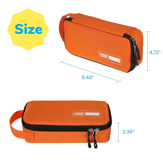 Alt view image 6 of 6 - Large Pencil Case, Aesthetic Pen Pouch with Big Capacity, Minimalist Portable Stationery Bag with Handle for Office Organizer Aesthetic Pencil Cases