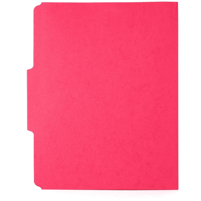 Alt view image 6 of 7 - 50 Red Fastener File Folders, Letter, 2 Prong Durable 11pt Red Paper, Letter Size, 1/3 Cut Reinforced Tabs, Bonded 2 Prong Fasteners, Medical, Law and Office Files