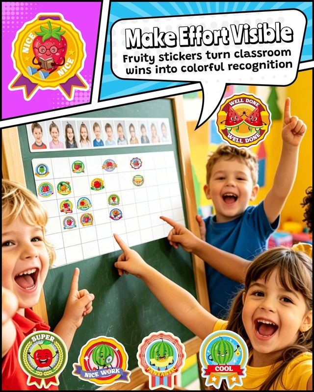 Alt view image 3 of 7 - Reward Smelly Roll Stickers for Kids, 4 Rolls, 1200 PCS 4 Scent Scratch & Sniff Food Theme; Positive Reward for Classroom; Portable Drawer Box for Travel/Car/Airplane; Fruit Scents