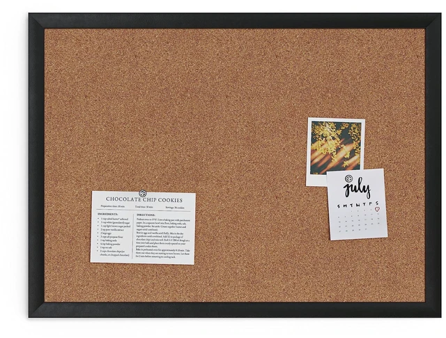 Alt view image 3 of 7 - Cork Bulletin Board, 17" x 23", Black Wood Frame