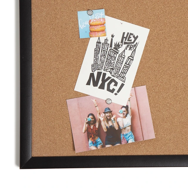 Alt view image 7 of 7 - Cork Bulletin Board, 17" x 23", Black Wood Frame