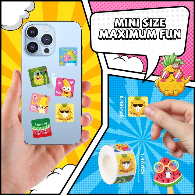Alt view image 2 of 7 - 1200 Pcs Scratch and Sniff Scented Stickers for Kids 4 Rolls, 0.98 in; Smelly Motivational Reward Stickers; Classroom Teacher Must Haves; School Supplies Incentives for Students