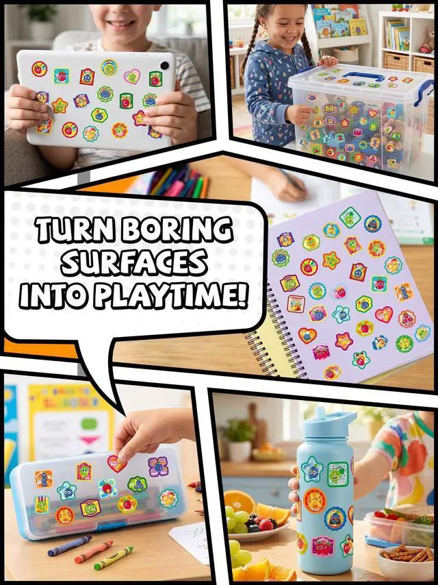 Alt view image 7 of 7 - Scratch and Sniff Reward Stickers for Kids, 4 Rolls 1200 PCS 4 Scent Smelly Stickers Fruit Theme, Positive Reward for Classroom, Teacher, Students