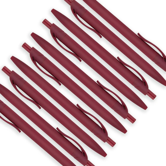 Alt view image 4 of 7 - 100 Pack No Bleed Red Barrel Click Pens, Wholesale Retractable Ballpoint Pens, Medium Point, Smooth Ink, 1.0MM Black Ink