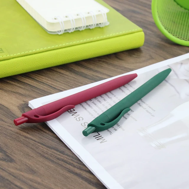 Alt view image 7 of 7 - 100 Pack No Bleed Red Barrel Click Pens, Wholesale Retractable Ballpoint Pens, Medium Point, Smooth Ink, 1.0MM Black Ink