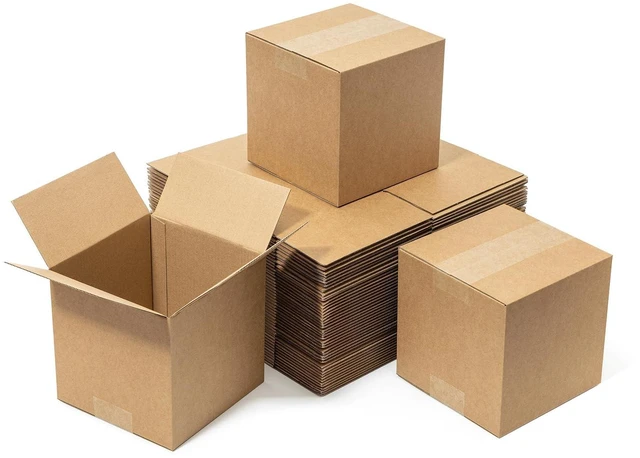 Main image of 6x6x6" Shipping Boxes 50 Pack Small Corrugated Cardboard Box Brown 3 Layers, Bulk quantity, Packaging for Small Business, Mailer Mailing Packing Supplies