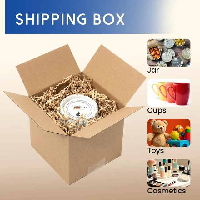 Alt view image 3 of 6 - 6x6x6" Shipping Boxes 50 Pack Small Corrugated Cardboard Box Brown 3 Layers, Bulk quantity, Packaging for Small Business, Mailer Mailing Packing Supplies