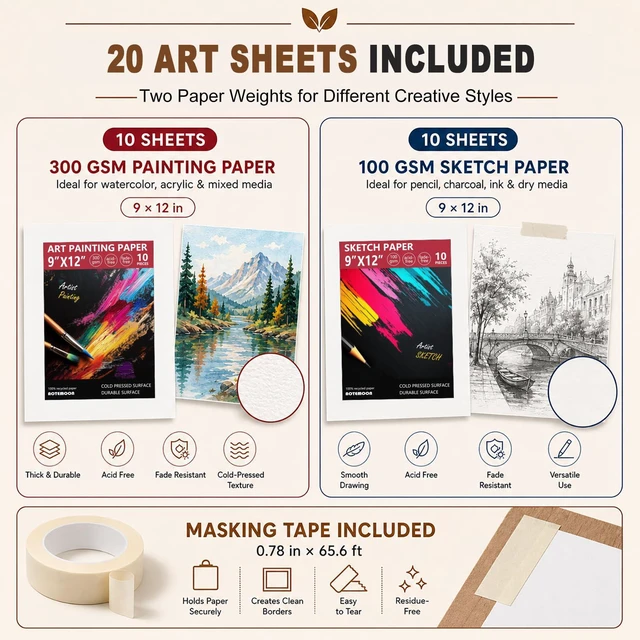 Alt view image 4 of 7 - 24.9"x17.3" Beechwood Tabletop Easel with Paint and Sketch Papers,Mask Tape Extra Large Adjustable Art Easel Stand, Drawing Board for Painting, Sketching and Diamond Art