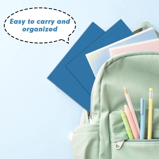 Alt view image 6 of 7 - Two Pocket Folders, 75 Pack 2 Pocket Folders Fit Letter Size Paper, Paper Folders with Pockets for School Office Business Home (Navy Blue)