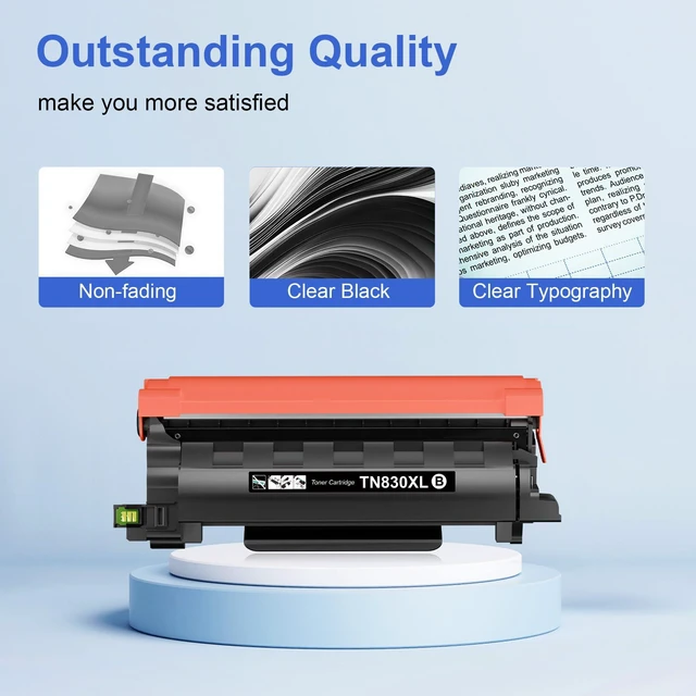 Alt view image 4 of 7 - Compatible TN830XL TN830 for Brother Printer (2 Black) Replacement for Brother TN830XL TN830/XL/V/R DCP-L2640DW HL-L2460DW HL-L2405W HL-L2480DW MFC-L2820DW MFC-L2760DW MFC-L2900DW