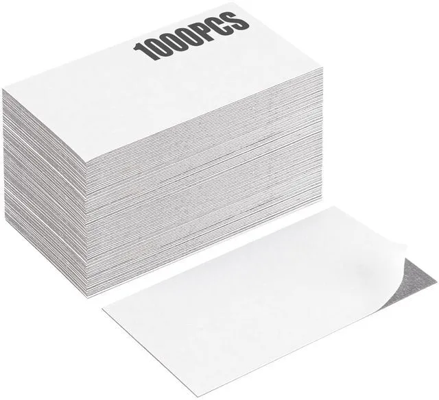 Main image of DIY Magnetic Business Name Card with Self Adhesive Backings,2 X 3½ Inch Bulk Value Pack of 1000PCS,Sticky Anisotropic Magnets Tape,Peel and Stick Magnets for Small Business Essentials