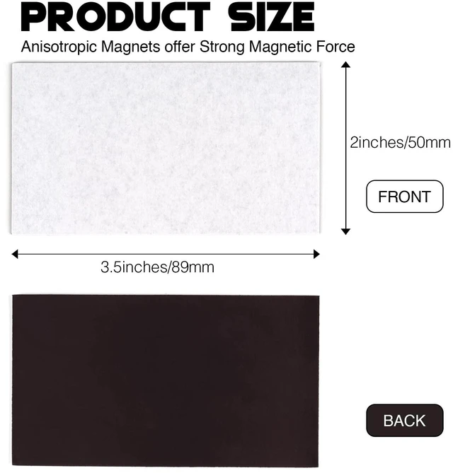 Alt view image 3 of 7 - DIY Magnetic Business Name Card with Self Adhesive Backings,2 X 3½ Inch Bulk Value Pack of 1000PCS,Sticky Anisotropic Magnets Tape,Peel and Stick Magnets for Small Business Essentials