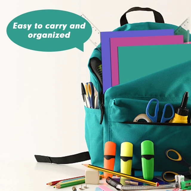 Alt view image 6 of 7 - Two Pocket Folders, 75 Pack File Folders with Pockets Fit Letter Size Paper, Thick Paper File Folder for School Office Business Home, Assorted 5 Colors
