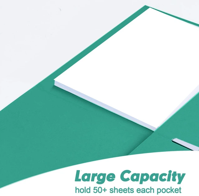 Alt view image 5 of 7 - Two Pocket Folders, 75 Pack File Folders with Pockets Fit Letter Size Paper, Thick Paper File Folder for School Office Business Home, Assorted 5 Colors