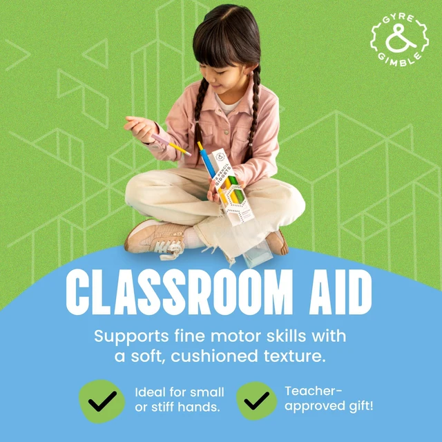 Alt view image 6 of 7 - Textured Silicone Pencil Sleeves for Kids & Adults, For Quiet & Calm Fidgeting, Fits #2 Wooden Pencils - 4 Grips, 2 Pencils