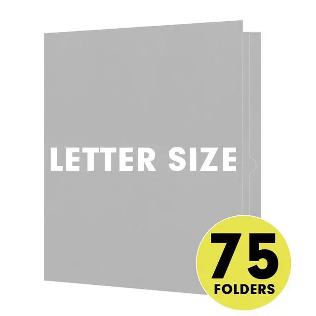 Alt view image 4 of 7 - Two Pocket Folders, 75 Pack, Letter Size, Grey