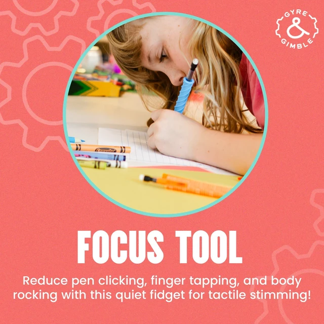 Alt view image 3 of 7 - Textured Silicone Pencil Sleeves for Kids & Adults, For Quiet & Calm Fidgeting, Fits Mechanical Pencils - 4 Grips, 2 Pencils