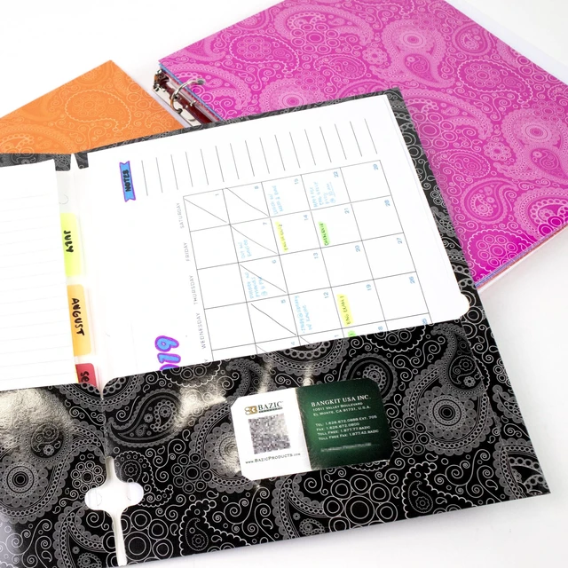 Alt view image 6 of 7 - Paisley Paper 2-Pocket Folder, 48-Case Two interior pockets, Holds letter-size 8.5 x 11 in sheets for school and office, Bulk pack