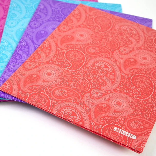 Alt view image 7 of 7 - Paisley Paper 2-Pocket Folder, 48-Case Two interior pockets, Holds letter-size 8.5 x 11 in sheets for school and office, Bulk pack