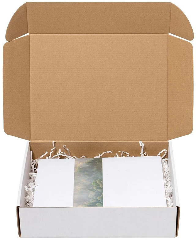 Alt view image 6 of 6 - 12x9x3 Inches Shipping Boxes 30 Pack Corrugated Cardboard White Box Medium White Literature Mailer Packaging Supplies