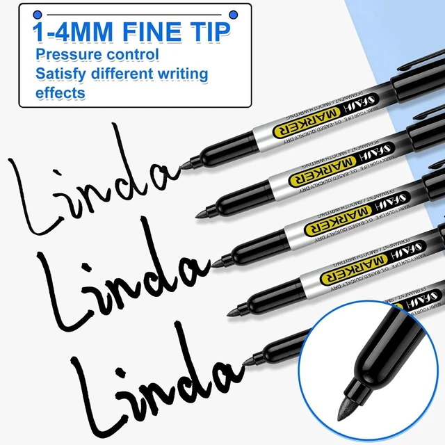 Alt view image 7 of 7 - Permanent Markers Bulk, 144 Pack 12 Colors Fine Point, Quick Drying Writing, Marking & Drawing, School, Office, Warehouse, Business, Logistics, Waterproof Ink on Paper Plastic Metal Cardboard
