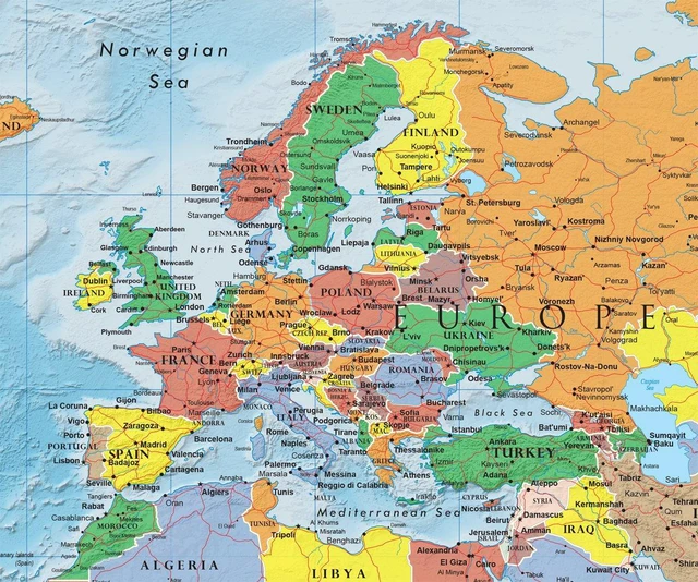 Alt view image 3 of 4 - World Premier Wall Map Poster Mural 24h x 36w Paper Rolled