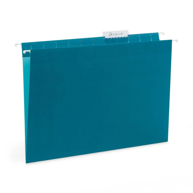 Alt view image 7 of 7 - 25 Hanging File Folders, Letter Size, Jewel Tones Reinforced 11pt, 1/5 Cut Tabs, Tabs and Inserts Included, Color-Coded Filing for Cabinet, Home, and Office