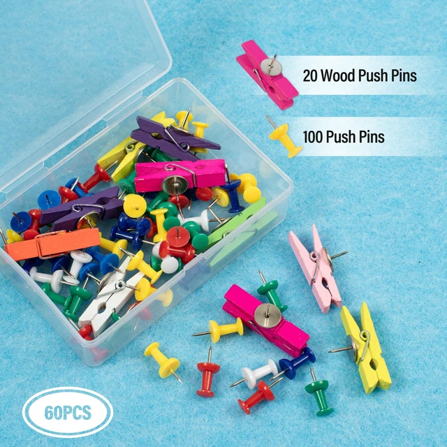 Alt view image 6 of 7 - Cork Bulletin Board 12x12, 1/2" Thick Felt Cork Board Tiles 12 Pack, Small Square Pin Board for Wall, Self Adhesive Corkboards with 120 Push Pin Wood Clips for School, Home & Office, Baby Blue