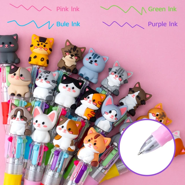 Alt view image 2 of 7 - 48PCS Cat 4-in-1 Multicolor Pens, Cute Pens for Kids Party Favors Kawaii Ballpoint Pens, Cute Birthday Gifts, Classroom Rewards, Fun Party Supplies and School Pens for Boys & Girls