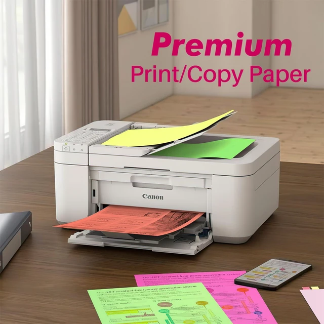 Alt view image 6 of 7 - Colored Print&Copy Paper 8.5x11 Inches,180 Sheets 9 Colors Pastel A4 Printer Paper 20 lb/90GSM Colored Multipurpose Computer Pastel Paper for Office Printer School Cutting DIY