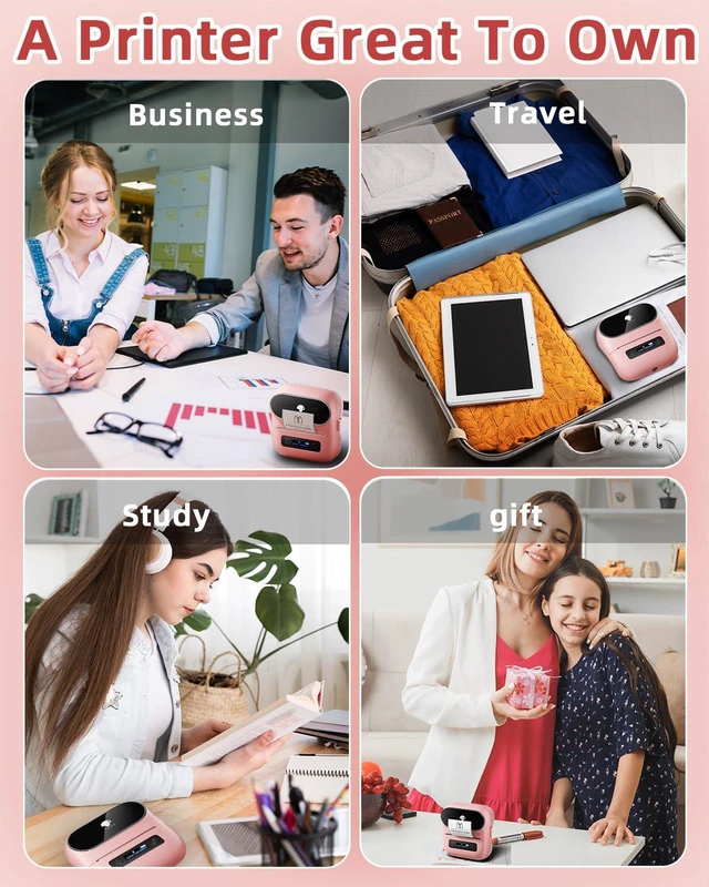 Alt view image 6 of 7 - M220 Bluetooth Label Maker,Portable Thermal Printer for Small Business Office Home - 1900+ Templates 7900+ Icons - Compatible Phone, PC