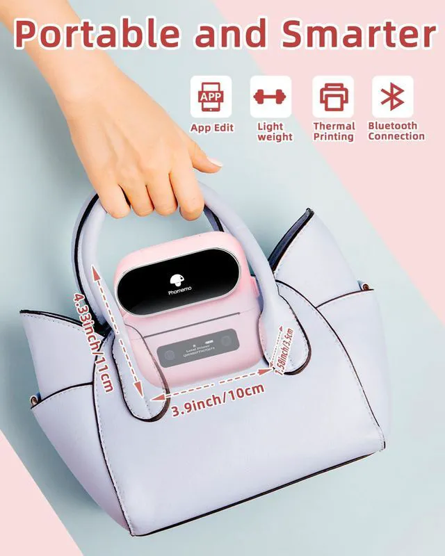 Alt view image 7 of 7 - M220 Bluetooth Label Maker,Portable Thermal Printer for Small Business Office Home - 1900+ Templates 7900+ Icons - Compatible Phone, PC