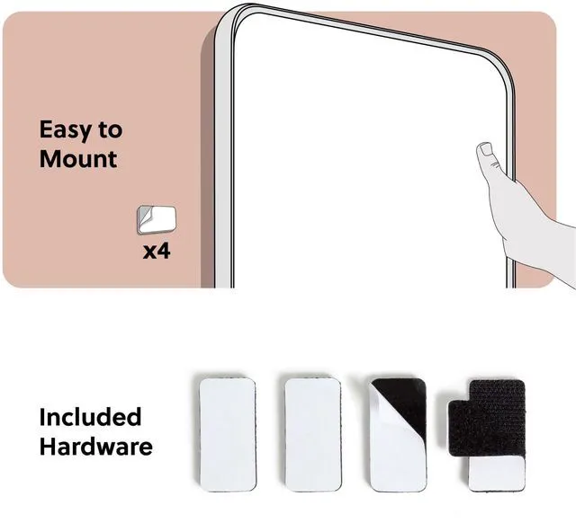 Alt view image 5 of 6 - 11 x 14 Modern Bevel Dry Erase Board, Wood Grain Print, Includes Magnetic Marker and Magnet, Ghost-Free Surface