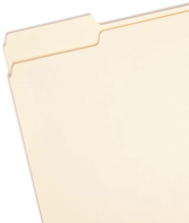 Alt view image 6 of 7 - File Folder, 1/3-Cut Tab, Letter Size, Manila, Assorted Positions, 100 Per Box (10330) (Pack of 2)