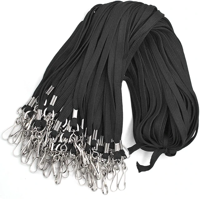 Main image of Lanyard 100 Pack Bulk Badge Lanyards for ID Badges Neck Cruise Name Tag ID Holder