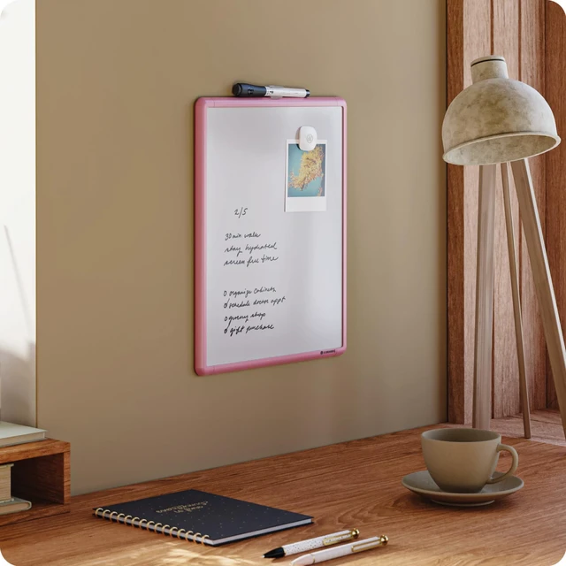 Alt view image 6 of 6 - Dry Erase Whiteboard, 11" x 14", Small Whiteboard, Pink Frame