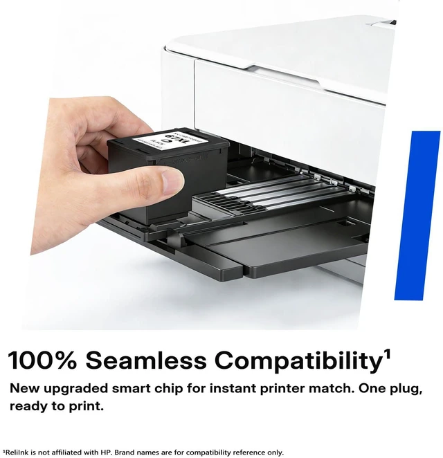 Alt view image 2 of 7 - 67XL Ink Cartridge Compatible for HP Ink 67 XL HP67 HP67XL Black Color 2PK Replacement for HP DeskJet 2827e 2855e 4155e 2755e 2700e 4255e 2852e 2700 2800 4100 Envy 6000 6055 6055e 6400 6455e Printer