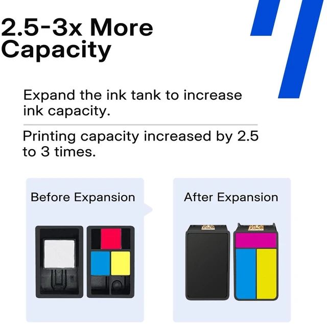 Alt view image 5 of 7 - 67XL Ink Cartridge Compatible for HP Ink 67 XL HP67 HP67XL Black Color 2PK Replacement for HP DeskJet 2827e 2855e 4155e 2755e 2700e 4255e 2852e 2700 2800 4100 Envy 6000 6055 6055e 6400 6455e Printer
