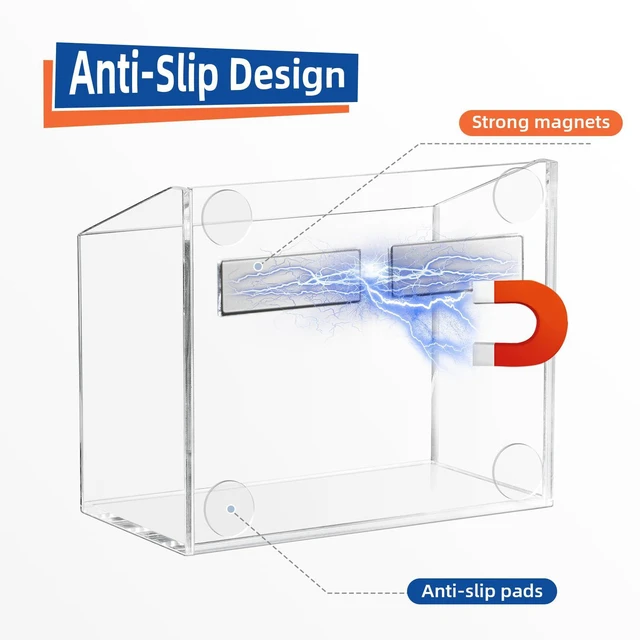 Alt view image 4 of 7 - Magnetic Pen Holder, Acrylic Dry Erase Marker Holder (Pack of 2)