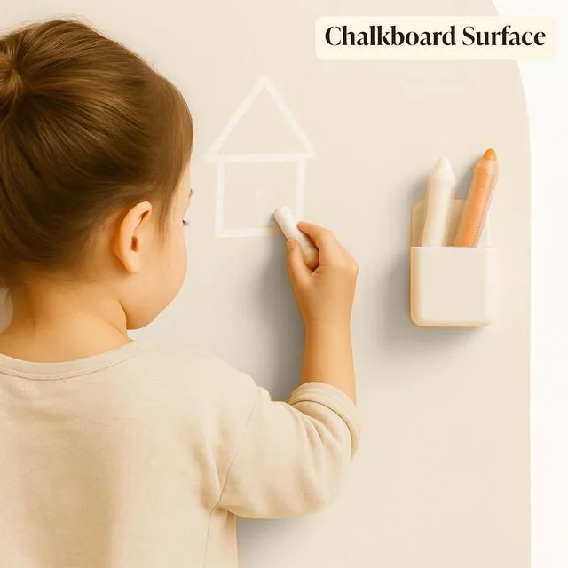 Alt view image 4 of 7 - MagicWall | Magnetic Arch Wall Decal Repositionable & Renter-Friendly | Peel & Stick Magnetic Wall Decal Chalkboard | Playroom Essentials | Large 24 x 39 | Cream