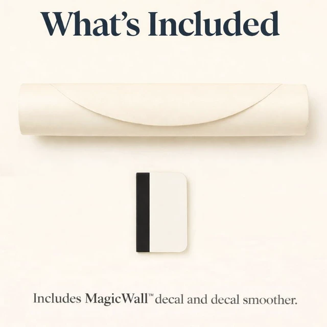 Alt view image 6 of 7 - MagicWall | Magnetic Arch Wall Decal Repositionable & Renter-Friendly | Peel & Stick Magnetic Wall Decal Chalkboard | Playroom Essentials | Large 24 x 39 | Cream